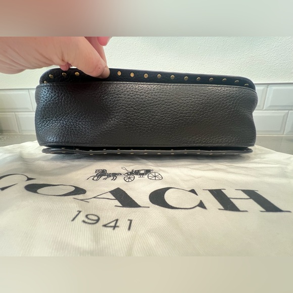 Coach 1941 Page 27 Crossbody/shoulder bag Rivets Black Leather style 31929 - Picture 5 of 10